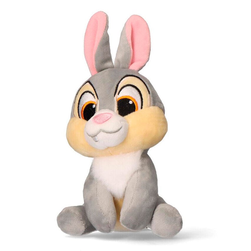 Llavero de peluche de Tambor de Bambi Disney, conejo gris con orejas rosas