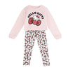 Conjunto rosa de manga larga y pantalón estampado de Hello Kitty
