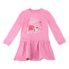 Vestido rosa de manga larga Peppa Pig con falda fruncida