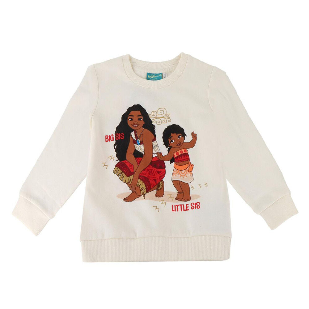 Sudadera infantil blanca de Vaiana y Moana Disney