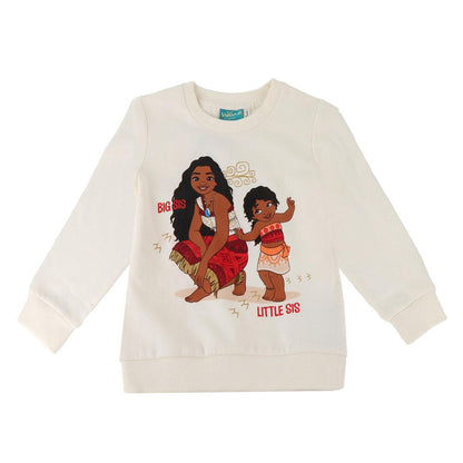 Sudadera infantil blanca de Vaiana y Moana Disney