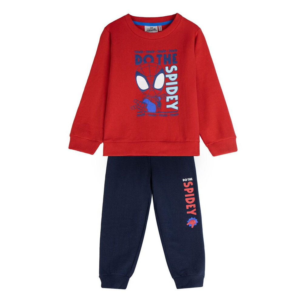 Chándal Spidey Marvel con sudadera roja y pantalón azul marino