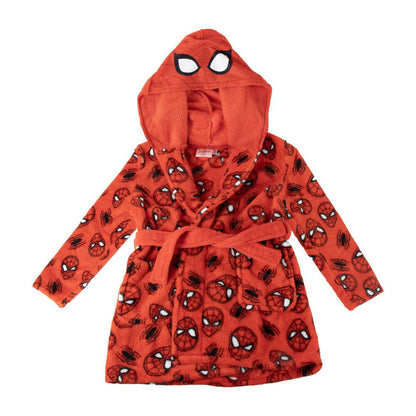 Bata roja de Spiderman Marvel con capucha y estampado del personaje