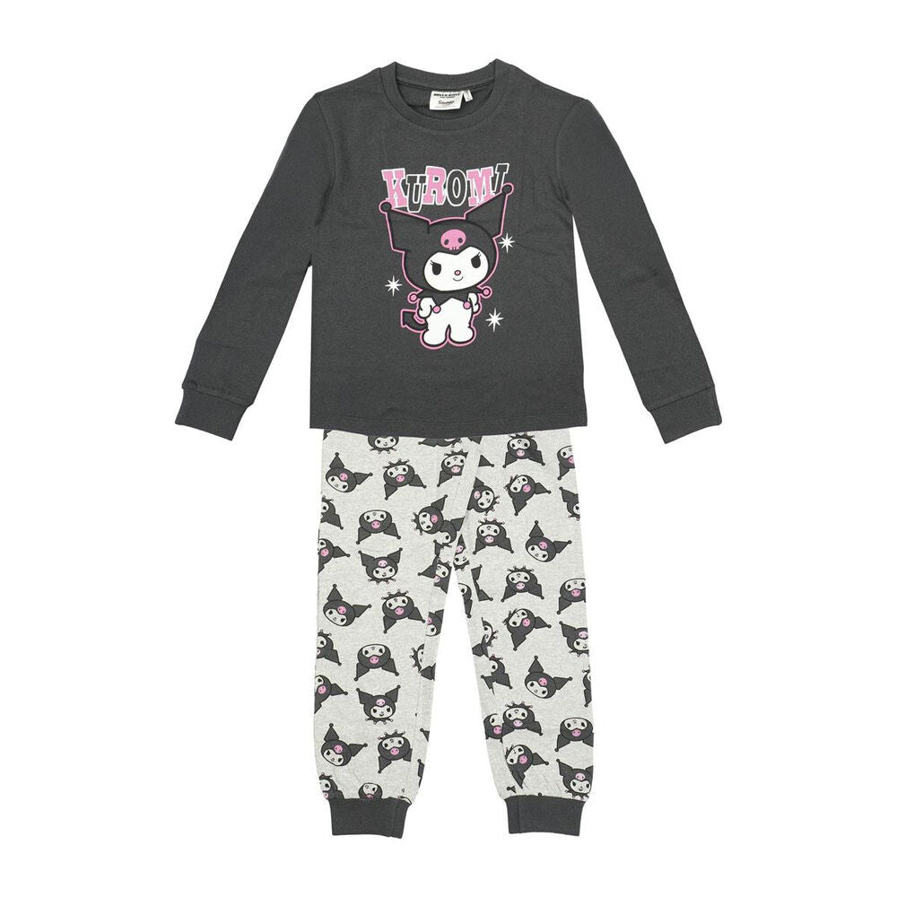 Pijama de manga larga Kuromi Hello Kitty de dos piezas