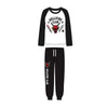 Pijama Stranger Things Hellfire Club de manga larga en blanco y negro