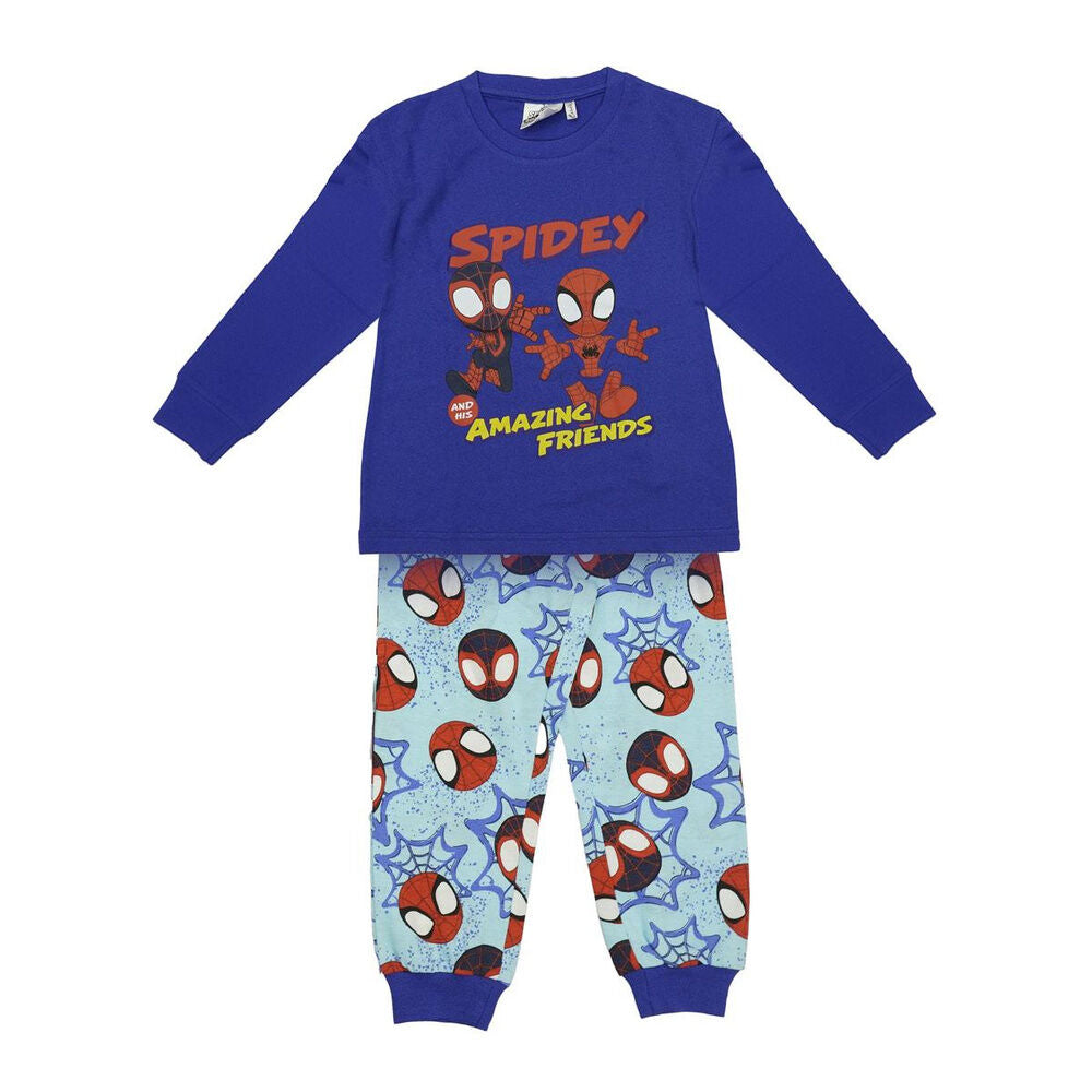 Pijama infantil Spidey Marvel azul de manga larga