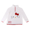 Jersey blanco de Hello Kitty con cremallera corta y detalles rojos