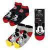 Set de dos pares de calcetines tobilleros de Mickey Disney en negro, gris, rojo y amarillo