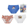 Set de tres calzoncillos PAW Patrol en azul, blanco y rayas naranjas