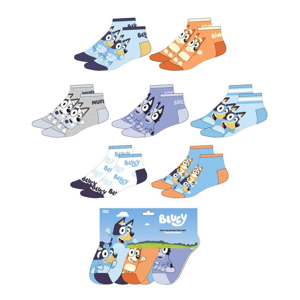 Set de calcetines Bluey con diseños de sus personajes