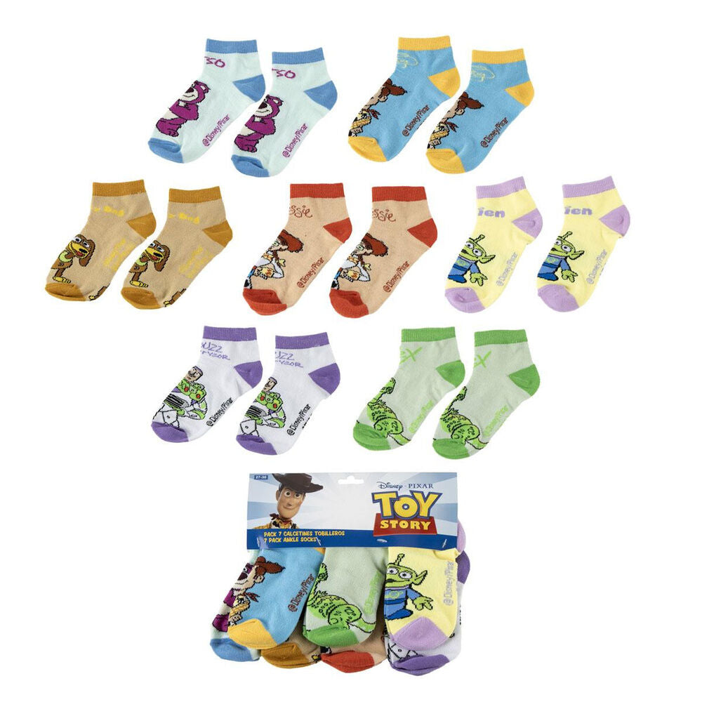 Set de 7 calcetines tobilleros Toy Story Disney Pixar
