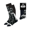 Calcetines Star Wars de adulto con diseño de Darth Vader en blanco y negro