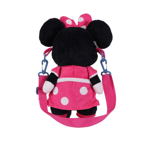 Bolso de peluche de Minnie Disney en rosa con lunares blancos - 2