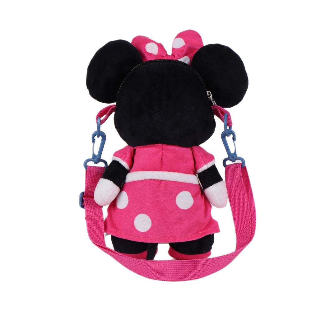 Bolso de peluche de Minnie Disney en rosa con lunares blancos - 2