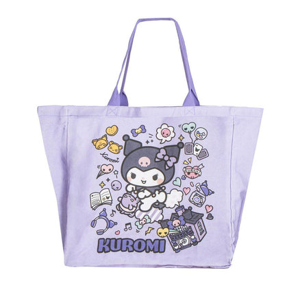 Bolsa tote lila de Kuromi con estampado frontal - 2