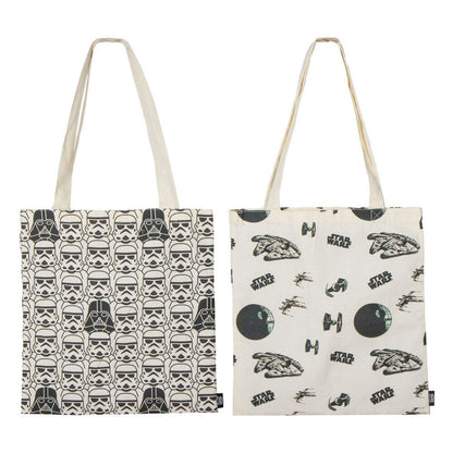 Bolsa tote Star Wars CERDÁ con estampados de stormtroopers, Darth Vader y naves - 2