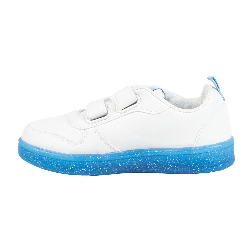 Deportivas blancas Stitch Disney con doble velcro y suela azul - 2