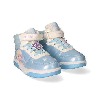 Deportiva alta Frozen Disney azul claro con luces y diseño de Elsa - 2