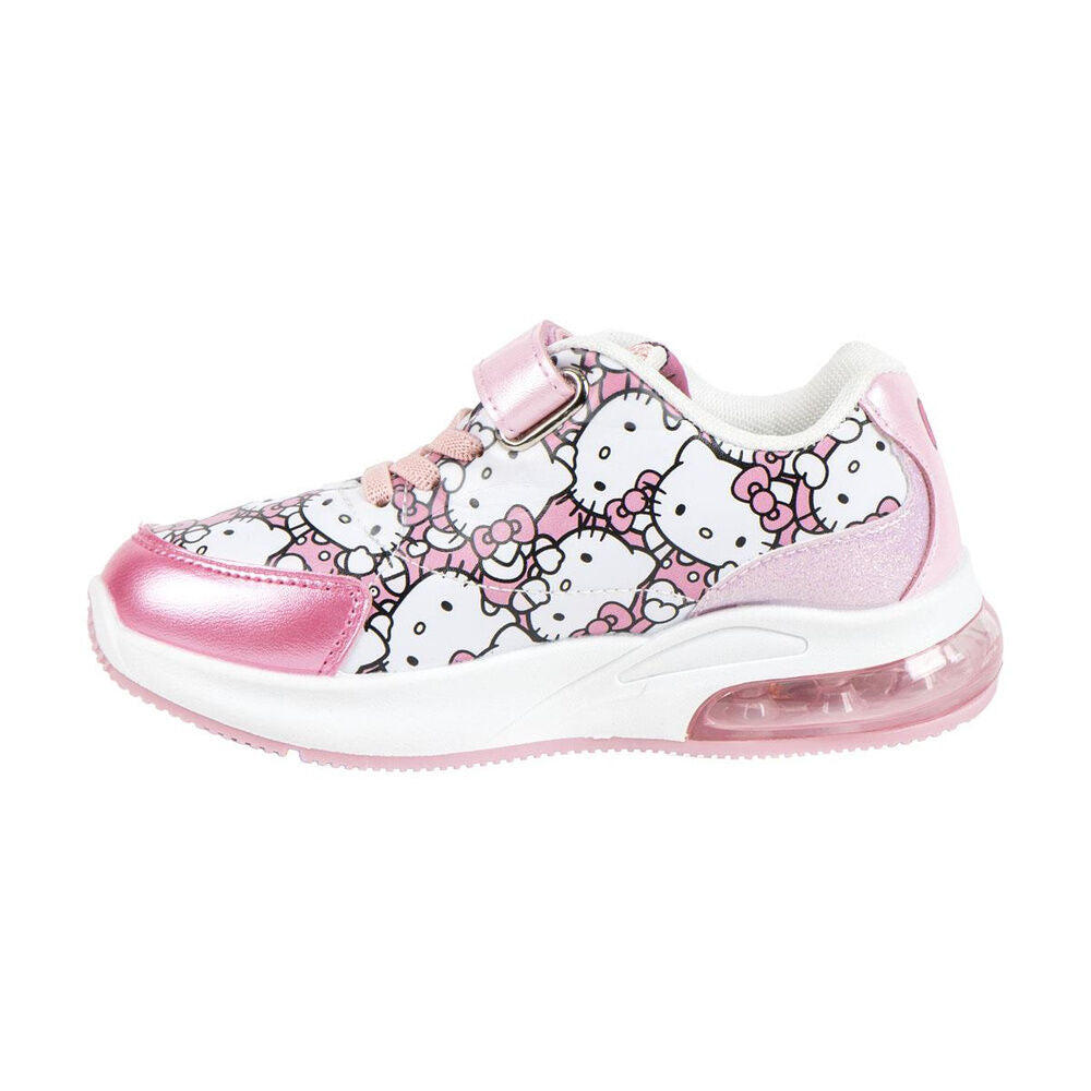 Deportiva Hello Kitty rosa y blanca con luces - 2