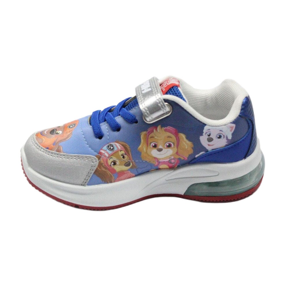 Deportiva infantil azul Paw Patrol con luces, cordones y tira adherente - 2