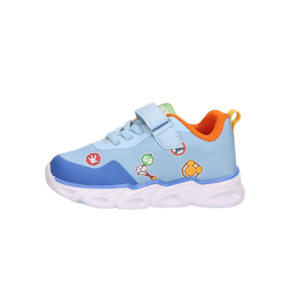 Deportiva azul de Mickey y Pluto con luces y cierre de velcro - 2