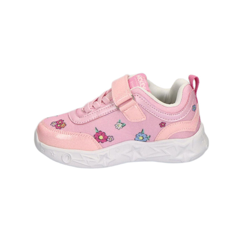 Deportiva rosa de Minnie Disney con luces, cordones y velcro - 2