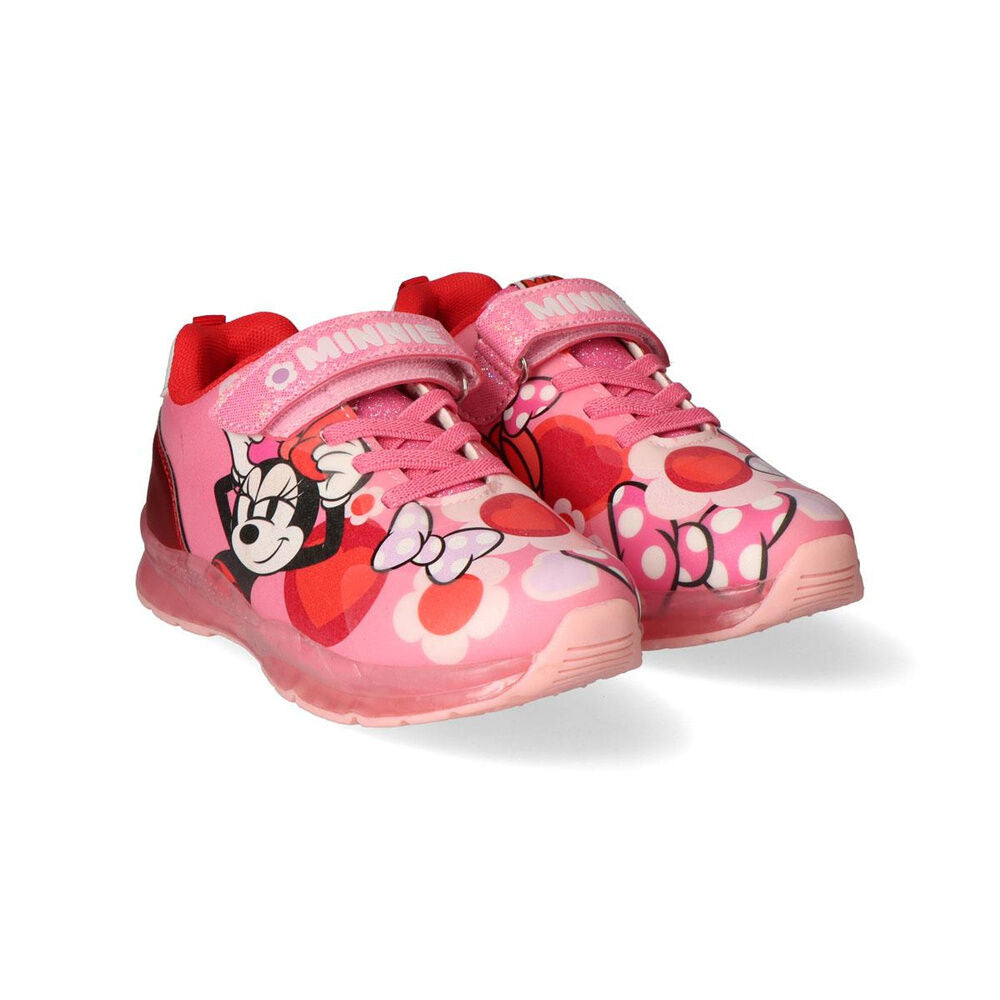 Deportiva rosa de Minnie Disney con luces y detalles de flores - 2