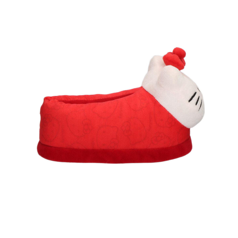 Pantufla 3D roja de Hello Kitty con lazo - 2