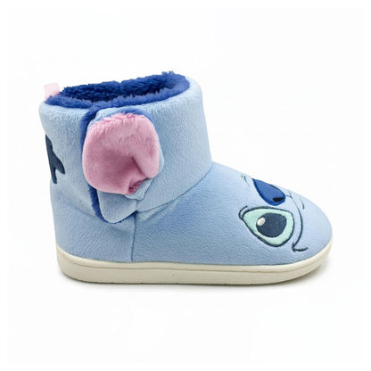Pantuflas tipo bota azules de Stitch Disney con orejas rosas - 2