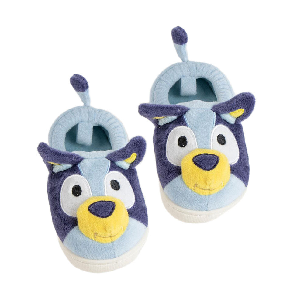 Pantuflas Bluey azules y moradas con rostro del personaje - 2