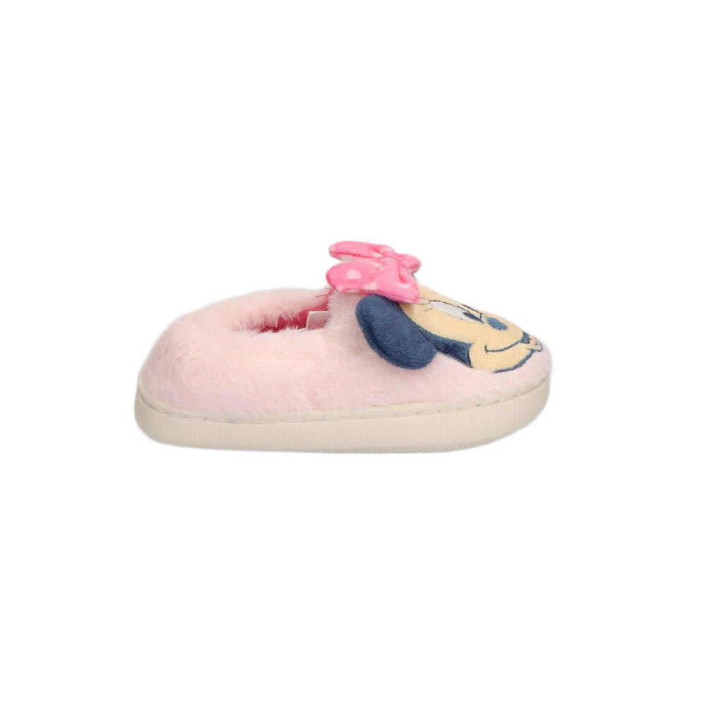 Pantuflas rosas de Minnie Disney con lazo de lunares - 2