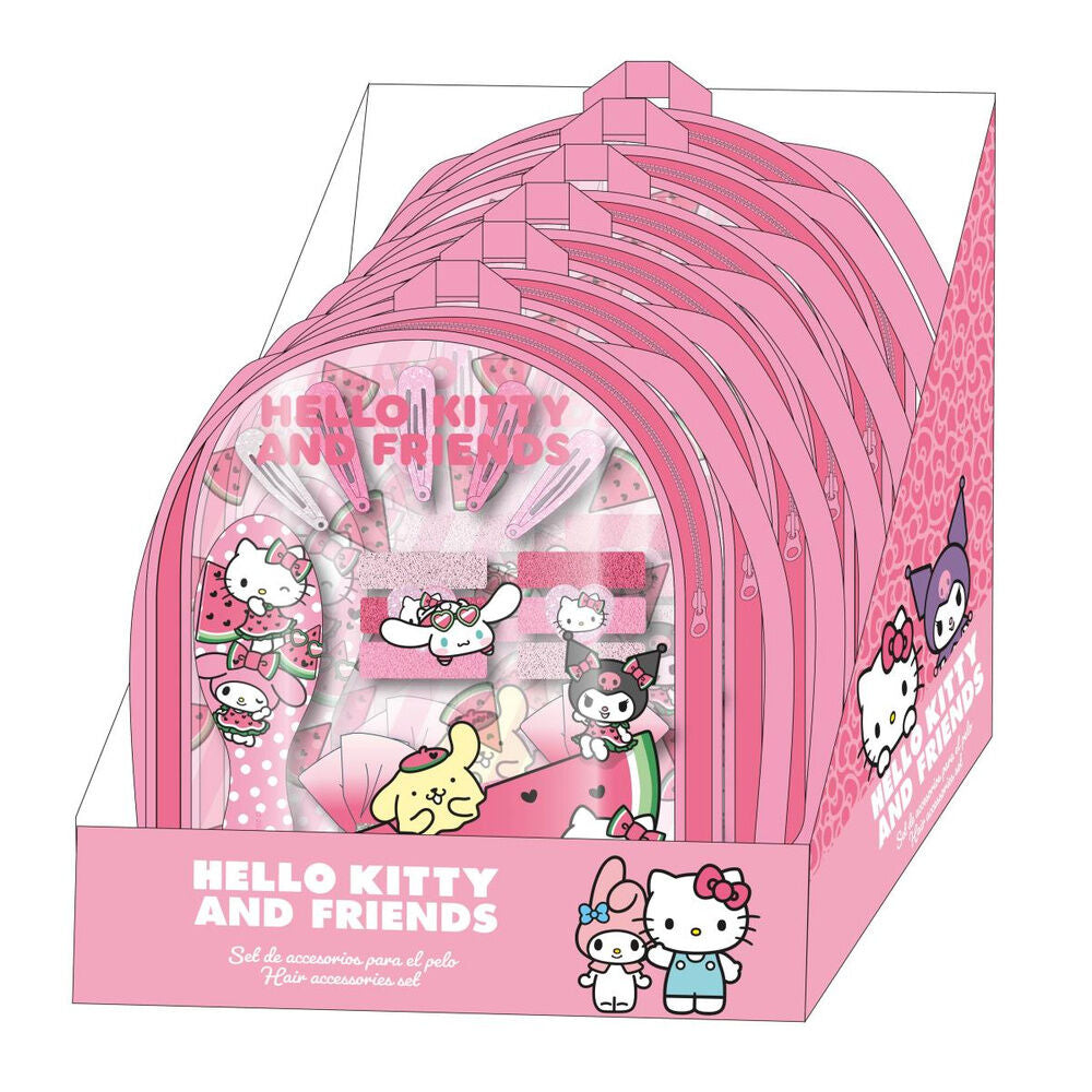 Set de belleza Hello Kitty and Friends con accesorios rosas para el pelo - 2
