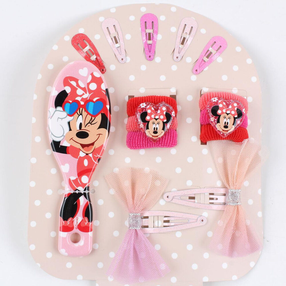 Set de belleza rosa de Minnie Disney con cepillo y accesorios para el cabello - 2