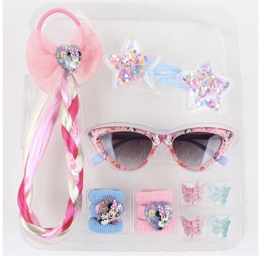 Set de belleza Minnie Disney con gafas y accesorios en estuche rosa - 2