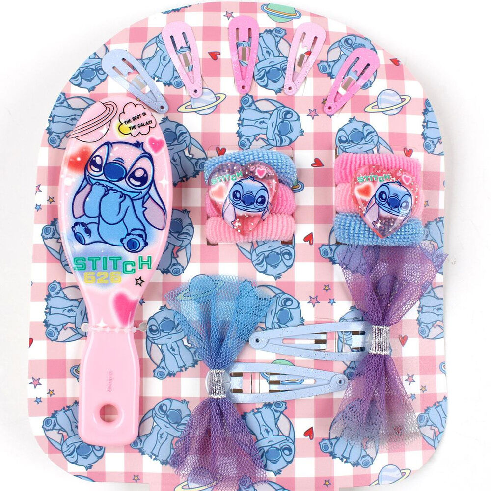 Set de belleza Stitch Disney CERDÁ con cepillo y accesorios para el cabello - 2