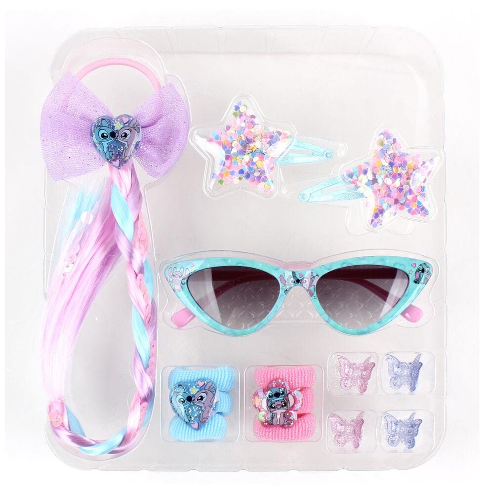 Set de belleza Stitch Disney con gafas y estuche transparente - 2