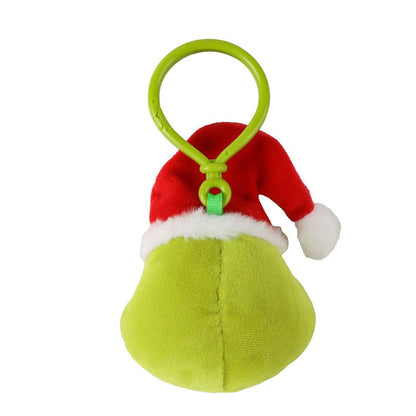 Llavero de peluche 3D de El Grinch con gorro de Navidad - 2