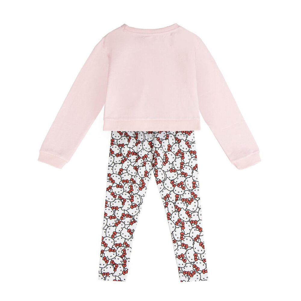 Conjunto rosa de manga larga y pantalón estampado de Hello Kitty - 2
