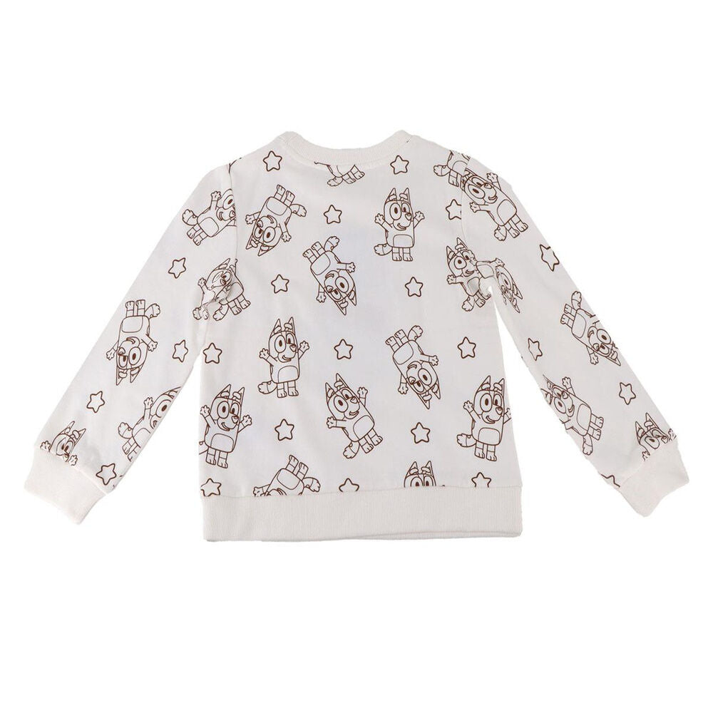 Sudadera infantil de algodón con estampado de Bluey y estrellas - 2
