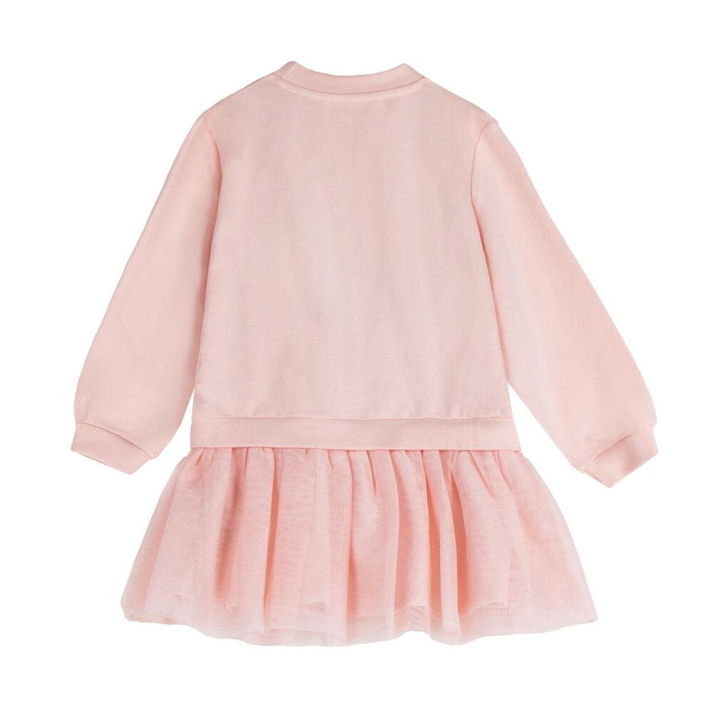 Sudadera vestido rosa de Hello Kitty con manga larga y falda fruncida - 2