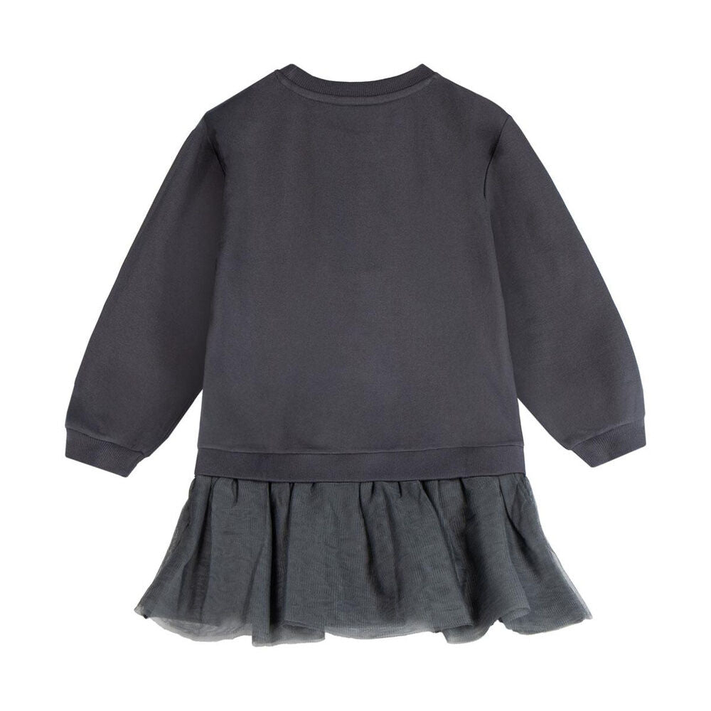Sudadera gris CERDÁ de Kuromi con estampado rosa y bajo fruncido - 2
