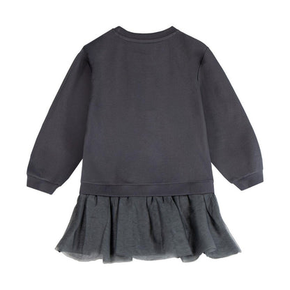 Sudadera gris CERDÁ de Kuromi con estampado rosa y bajo fruncido - 2