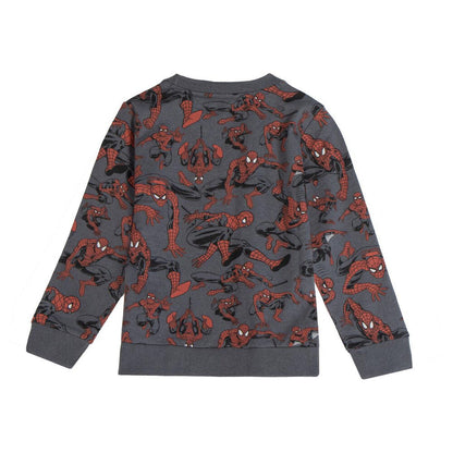 Sudadera gris de Spider-Man Marvel con estampado integral y logotipo frontal - 2