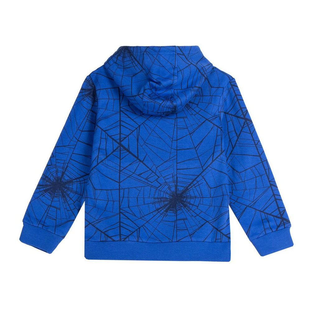 Sudadera azul con capucha de Spider-Man Marvel y estampado de telarañas - 2