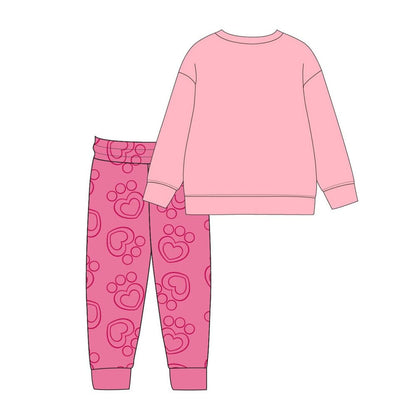 Chándal infantil rosa de La Casa de Muñecas de Gabby con sudadera estampada y pantalón de corazones - 2