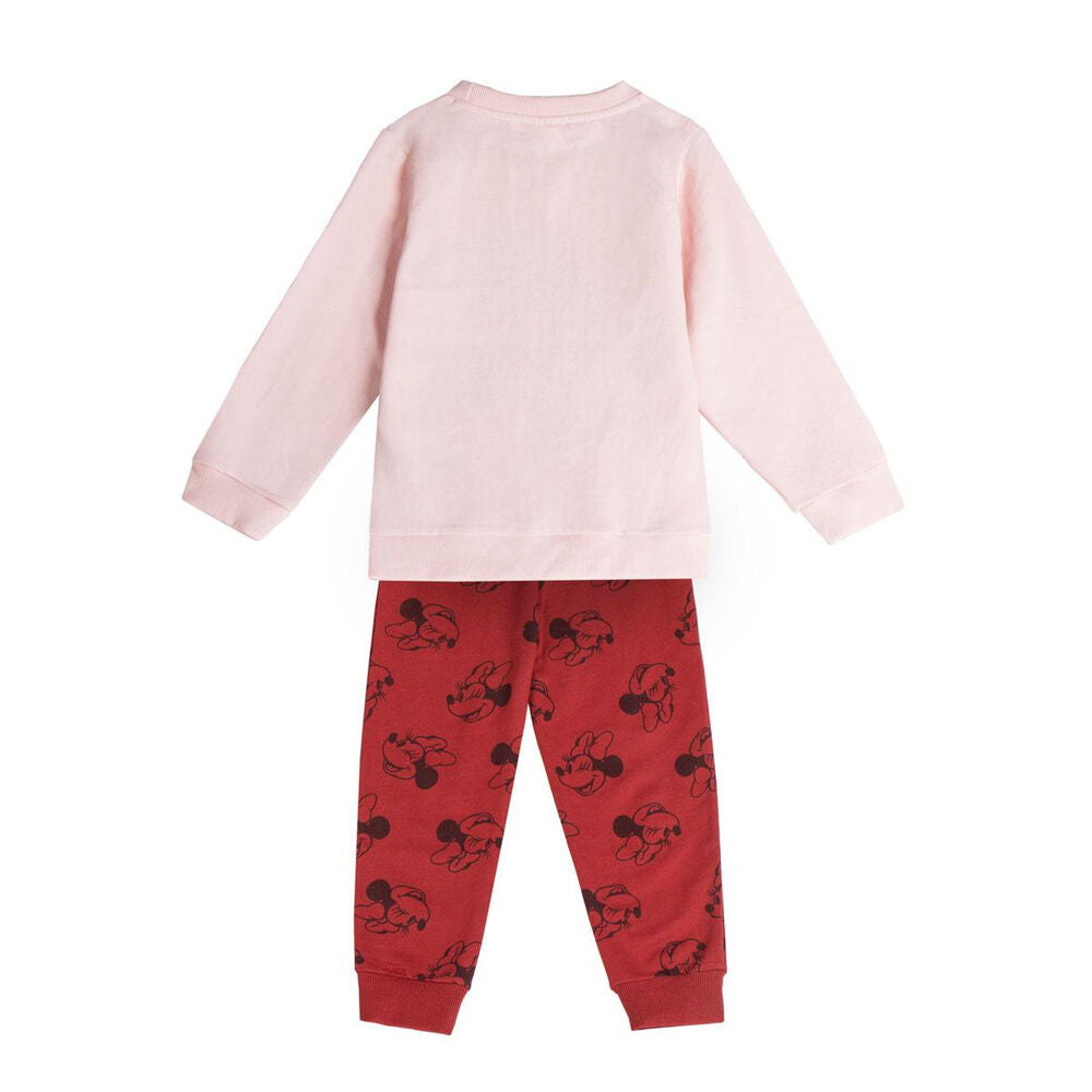 Conjunto de chándal Minnie Disney con sudadera rosa y pantalón rojo - 2