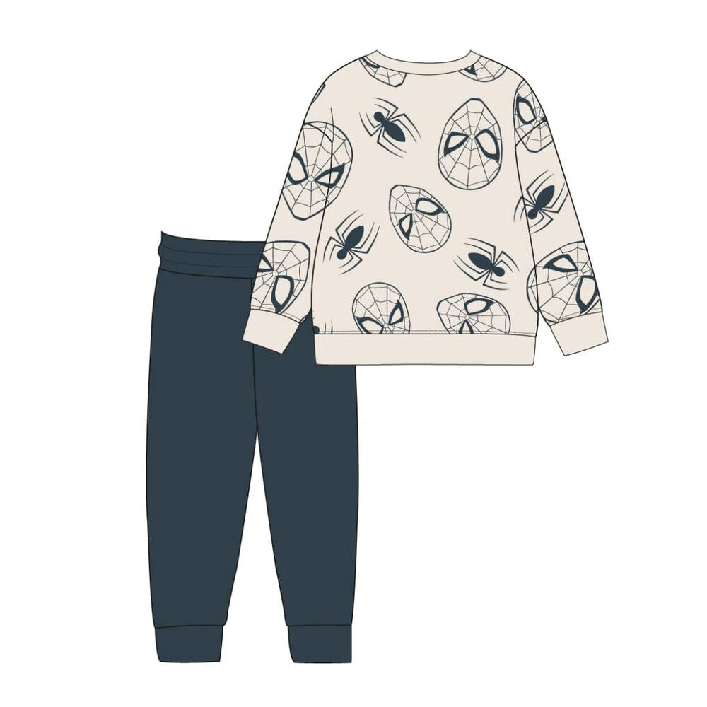 Conjunto de chándal Spiderman Marvel con sudadera estampada y pantalón azul marino - 2