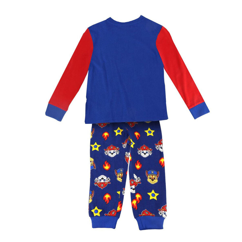 Pijama de manga larga de Patrulla Canina con camiseta estampada y pantalón azul - 2
