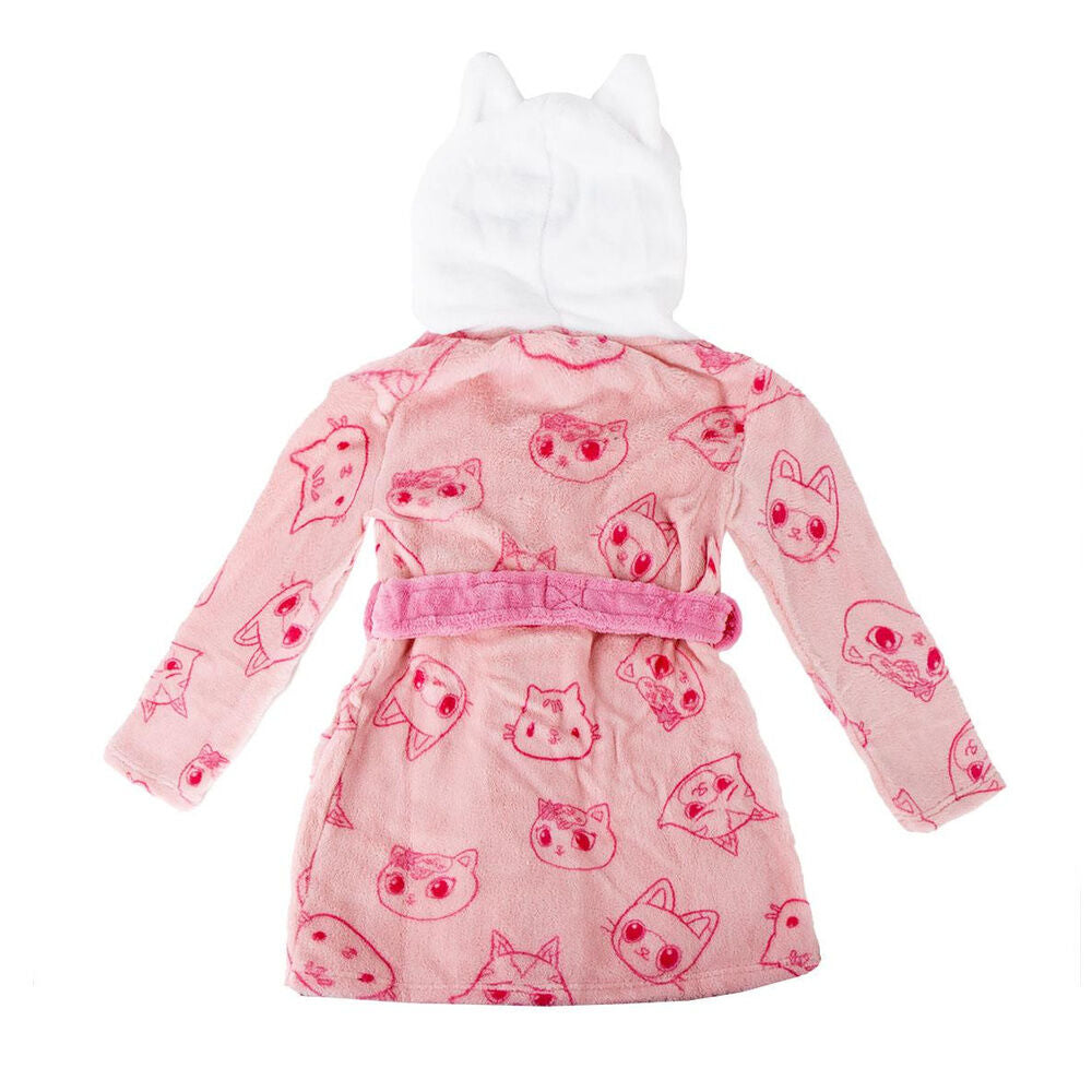 Bata rosa infantil de Gabby con capucha de gato - 2