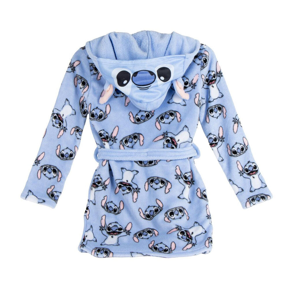 Bata infantil azul de Stitch Disney con capucha y estampado - 2